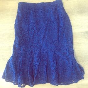 J Crew Lace Flute Skirt